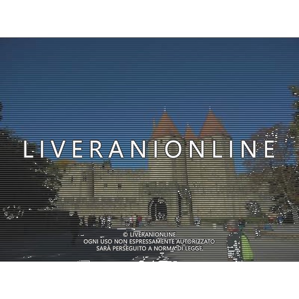 FRANCIA 2015 CARCASSONE NELLA FOTO Carcassonne  una cittˆ francese situata nel dipartimento dell\'Aude, del quale  capoluogo, nella regione della Linguadoca-Rossiglione AG ALDO LIVERANI SAS