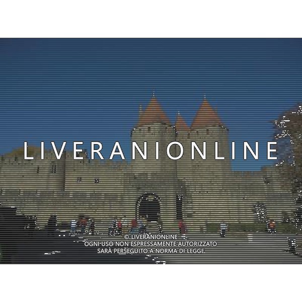 FRANCIA 2015 CARCASSONE NELLA FOTO Carcassonne  una cittˆ francese situata nel dipartimento dell\'Aude, del quale  capoluogo, nella regione della Linguadoca-Rossiglione AG ALDO LIVERANI SAS