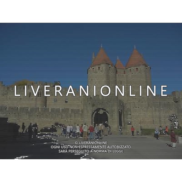 FRANCIA 2015 CARCASSONE NELLA FOTO Carcassonne  una cittˆ francese situata nel dipartimento dell\'Aude, del quale  capoluogo, nella regione della Linguadoca-Rossiglione AG ALDO LIVERANI SAS