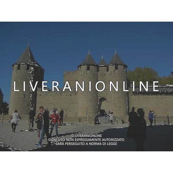 FRANCIA 2015 CARCASSONE NELLA FOTO Carcassonne  una cittˆ francese situata nel dipartimento dell\'Aude, del quale  capoluogo, nella regione della Linguadoca-Rossiglione AG ALDO LIVERANI SAS