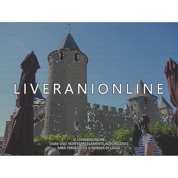 FRANCIA 2015 CARCASSONE NELLA FOTO Carcassonne  una cittˆ francese situata nel dipartimento dell\'Aude, del quale  capoluogo, nella regione della Linguadoca-Rossiglione AG ALDO LIVERANI SAS