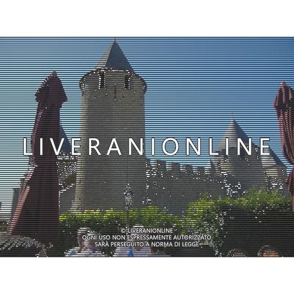 FRANCIA 2015 CARCASSONE NELLA FOTO Carcassonne  una cittˆ francese situata nel dipartimento dell\'Aude, del quale  capoluogo, nella regione della Linguadoca-Rossiglione AG ALDO LIVERANI SAS