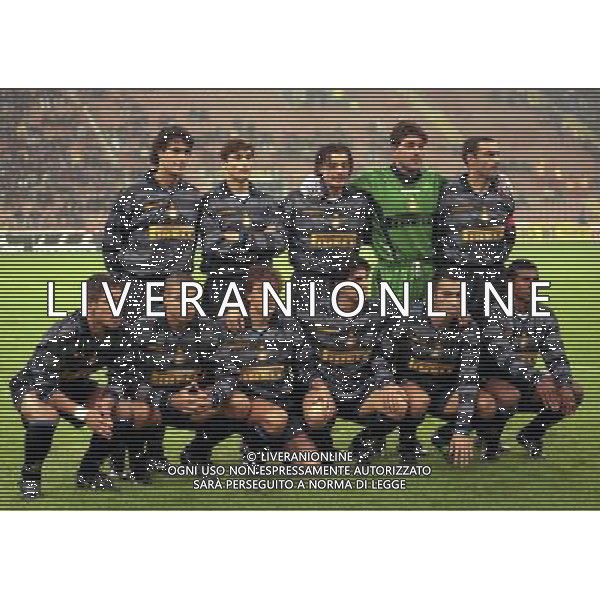 MILAN COPPA UEFA 21-10-1997 INTER OLYMPIC LIONE NELLA FOTO FABIO GALANTE-JAVIER ZANETTI-LUIGI SARTOR-GIANLUCA PAGLIUCA-GIUSEPPE BERGOMI SOTTO DIEGO SIMEONE-RONALDO-FRANCESCO MORIERO-SALVATORE FRESI-YOURY DJORKAEFF ARON WINTER AG ALDO LIVERANI SAS