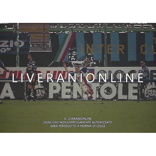 MILAN COPPA UEFA 21-10-1997 INTER OLYMPIC LIONE NELLA FOTO ESULTANZA GIULY AG ALDO LIVERANI SAS