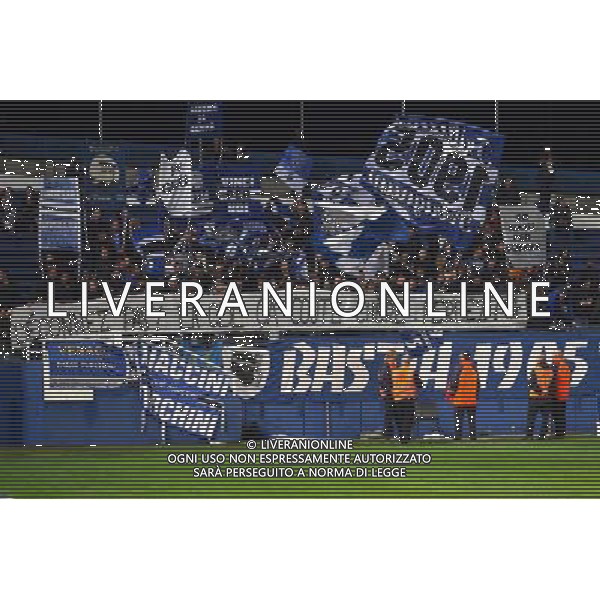 Supporters Bastia / Banderole - 27.10.2015 - Bastia / Rennes - Coupe de la Ligue 2015/2016 Photo : Michel Maestracci / Icon Sport /AGENZIA ALDO LIVERANI SAS - ITALY ONLY EDITORIAL USE ONLY
