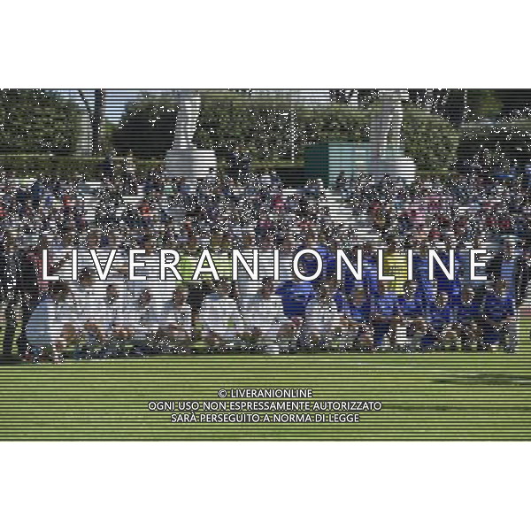 Roma - 30/10/2015 - Stadio dei Marmi - Partita di beneficenza tra la Nazionale Italiana Parlamentari e Campioni dello Sport - nella foto: Le formazioni delle squadre / Ph. Fabrizio Corradetti - ag. Aldo Liverani Sas
