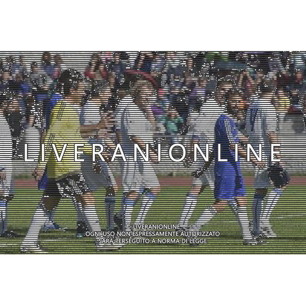 Roma - 30/10/2015 - Stadio dei Marmi - Partita di beneficenza tra la Nazionale Italiana Parlamentari e Campioni dello Sport - nella foto: Luca Lotti entra in campo con le squadre / Ph. Fabrizio Corradetti - ag. Aldo Liverani Sas