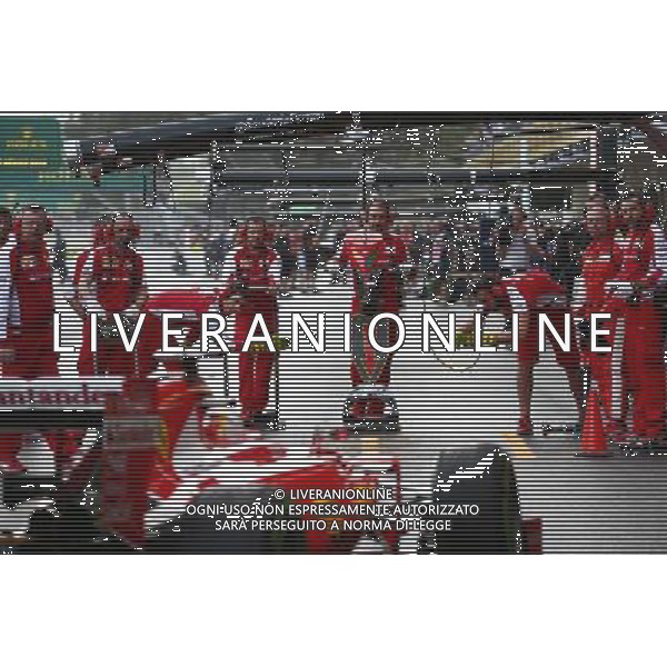 Sebastian Vettel (GER) Ferrari SF15-T in the pits. 30.10.2015. Formula 1 World Championship, Rd 17, Mexican Grand Prix, Mexixo City, Mexico, Practice Day. AG ALDO LIVERANI SAS ONLY ITALY