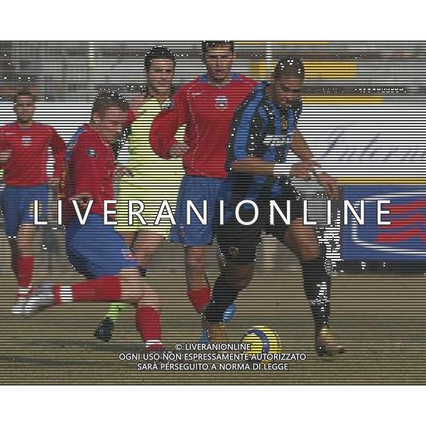 09/02/2005 PARTITA DI BENEFICENZA FRA INTER E STEAUA BUCAREST NELLA FOTO: BACIU EUGEN E ADRIANO FOTO BARATTINI ALEXANDRO/AG. ALDO LIVERANI