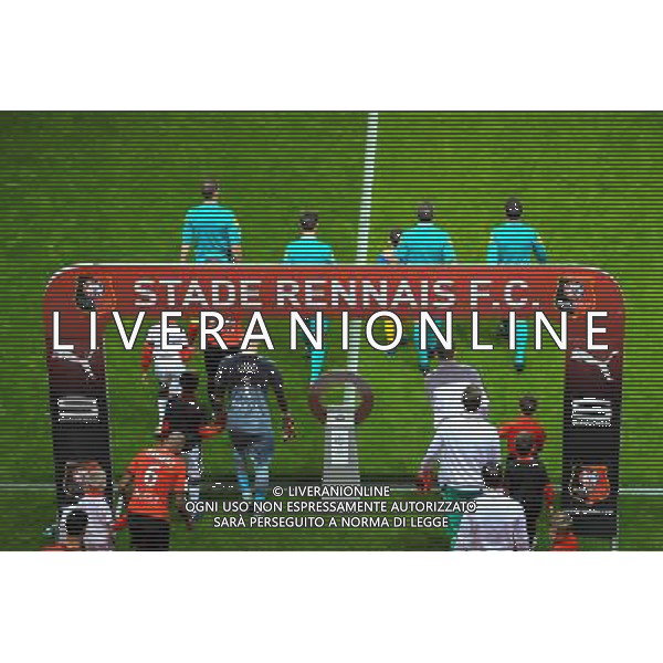 entree des equipes - 30.10.2015 - Rennes / PSG - 12eme journee de Ligue 1 Photo : Andre Ferreira / Icon Sport/AGENZIA ALDO LIVERANI SAS - ITALY ONLY EDITORIAL USE ONLY