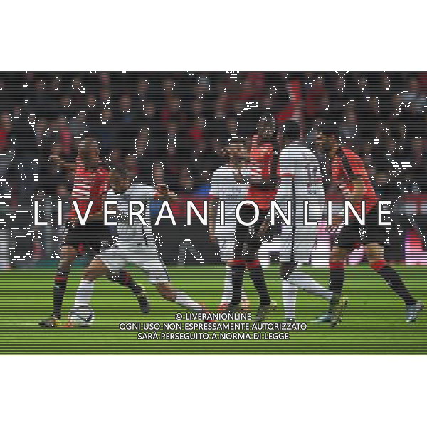 Gelson Fernandes / Lucas Moura / Abdoulaye Doucoure / Pedro Felipe Teodosio Mendes - 30.10.2015 - Rennes / PSG - 12eme journee de Ligue 1 Photo : Andre Ferreira / Icon Sport/AGENZIA ALDO LIVERANI SAS - ITALY ONLY EDITORIAL USE ONLY