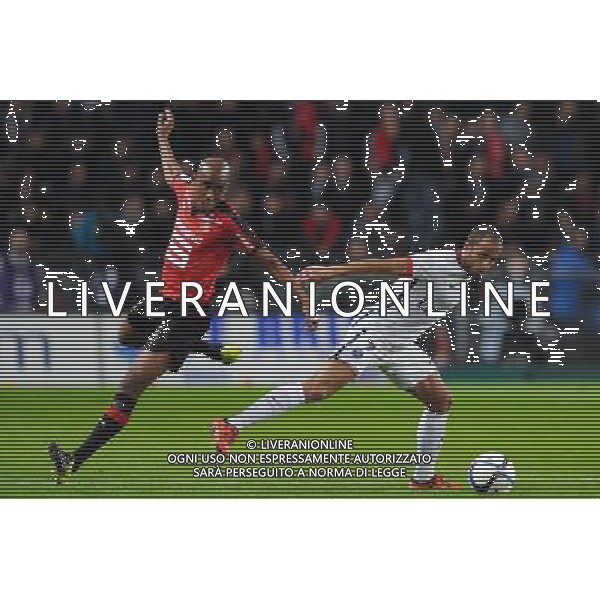 Gelson Fernandes / Lucas Moura - 30.10.2015 - Rennes / PSG - 12eme journee de Ligue 1 Photo : Andre Ferreira / Icon Sport/AGENZIA ALDO LIVERANI SAS - ITALY ONLY EDITORIAL USE ONLY
