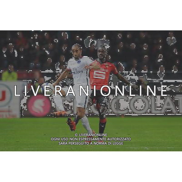 Lucas Moura / Falllou Diagne - 30.10.2015 - Rennes / PSG - 12eme journee de Ligue 1 Photo : Andre Ferreira / Icon Sport/AGENZIA ALDO LIVERANI SAS - ITALY ONLY EDITORIAL USE ONLY