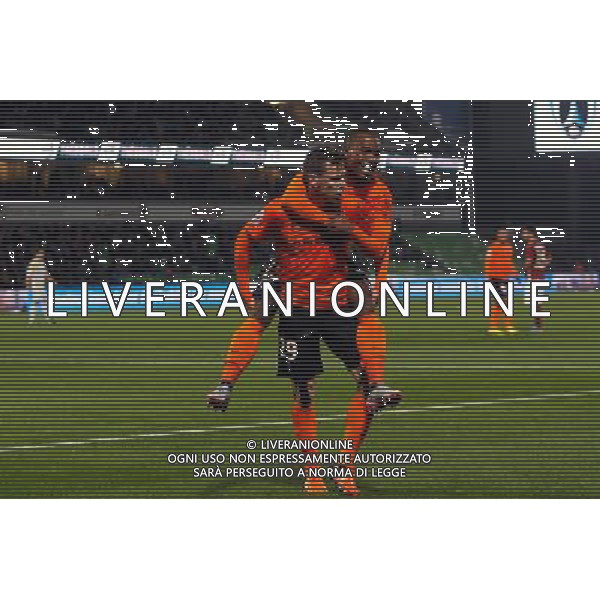 Joie Paris - Romain GRANGE / Ahmed MOGNI - 30.10.2015 - Metz / Paris FC - 13eme journee de Ligue 2 Photo : Fred Marvaux / Icon Sport/AGENZIA ALDO LIVERANI SAS - ITALY ONLY EDITORIAL USE ONLY