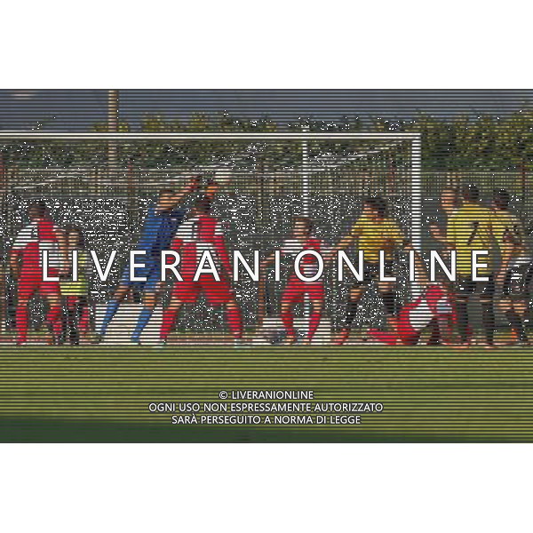 Lega Pro Girone B, Rimini vs Luchhese del 31/10/2015 nella foto Anacoura Francesco in copre la porta del Rimini,©Claudio Zamagni/Agenzia Aldo Liverani s.a.s.