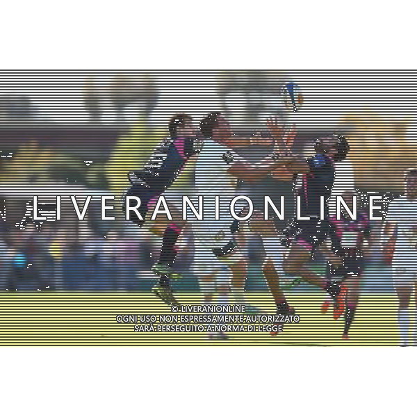 Hugo Bonneval / Antoine Erbani / Jeremy Sinzelle - 31.10.2015 - Agen / Stade Francais - 7eme journee de Top14 Photo : Manu Blondeau / Icon Sport *** Local Caption *** /AGENZIA ALDO LIVERANI SAS - ITALY ONLY EDITORIAL USE ONLY