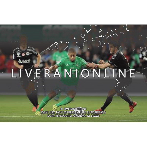 Kevin MONNET PAQUET / Anthony WEBER - 31.10.2015 - Saint Etienne / Reims - 12eme journee de Ligue1 Photo : Jean Paul Thomas / Icon Sport AG ALDO LIVERANI SAS ONLY ITALY