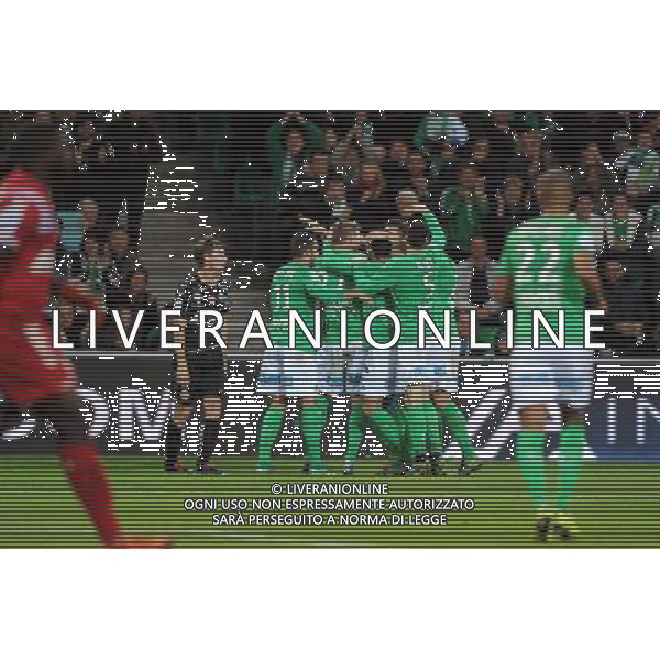 JOIE DE Robert BERIC - 31.10.2015 - Saint Etienne / Reims - 12eme journee de Ligue1 Photo : Jean Paul Thomas / Icon Sport *** Local Caption *** AG ALDO LIVERANI SAS ONLY ITALY *** Local Caption *** AG ALDO LIVERANI SAS ONLY ITALY