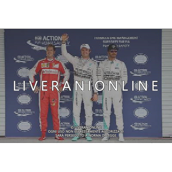 Pole for Nico Rosberg (GER) Mercedes AMG F1 W06, 2nd for Lewis Hamilton (GBR) Mercedes AMG F1 and 3rd Sebastian Vettel (GER) Ferrari SF15-T. 31.10.2015. Formula 1 World Championship, Rd 17, Mexican Grand Prix, Mexixo City, Mexico, Qualifying Day. /AGENZIA ALDO LIVERANI SAS - ITALY ONLY EDITORIAL USE ONLY