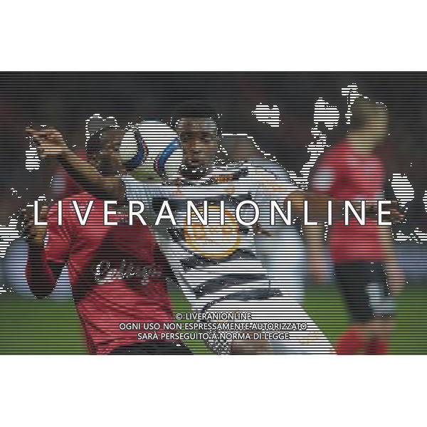 Benjamin Moukandjo Bile / Brou Benjamin Angoua - 31.10.2015 - Guingamp / Lorient - 12eme journee de Ligue 1 Photo : Andre Ferreira / Icon Sport /AGENZIA ALDO LIVERANI SAS - ITALY ONLY EDITORIAL USE ONLY