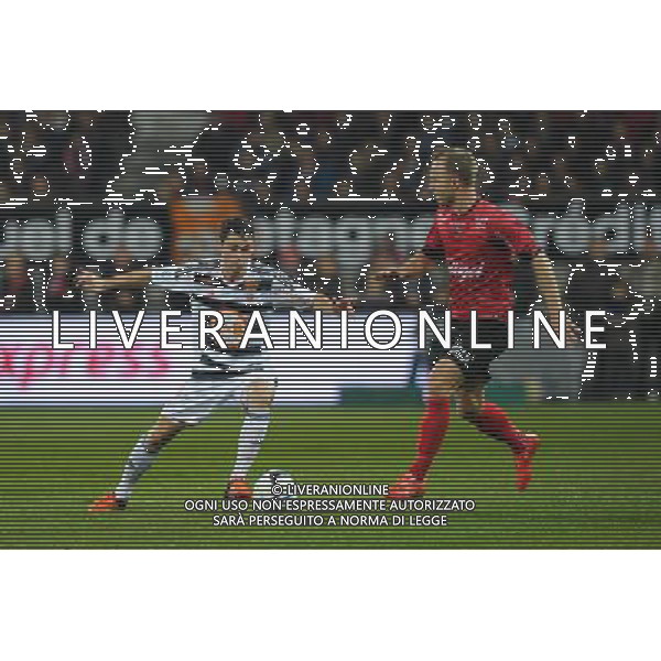 Vincent Le Goff / Lars Jacobsen - 31.10.2015 - Guingamp / Lorient - 12eme journee de Ligue 1 Photo : Andre Ferreira / Icon Sport /AGENZIA ALDO LIVERANI SAS - ITALY ONLY EDITORIAL USE ONLY