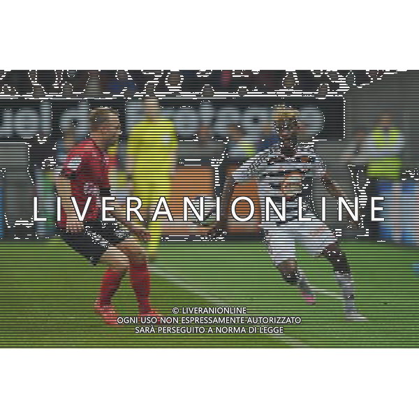 Ibrahim Didier Ndong / Lars Jacobsen - 31.10.2015 - Guingamp / Lorient - 12eme journee de Ligue 1 Photo : Andre Ferreira / Icon Sport /AGENZIA ALDO LIVERANI SAS - ITALY ONLY EDITORIAL USE ONLY
