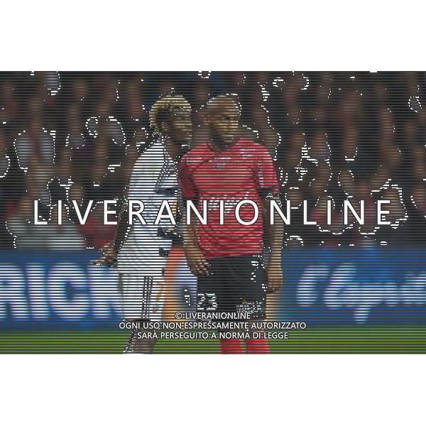 Ibrahim Didier Ndong / Jimmy Briand - 31.10.2015 - Guingamp / Lorient - 12eme journee de Ligue 1 Photo : Andre Ferreira / Icon Sport /AGENZIA ALDO LIVERANI SAS - ITALY ONLY EDITORIAL USE ONLY