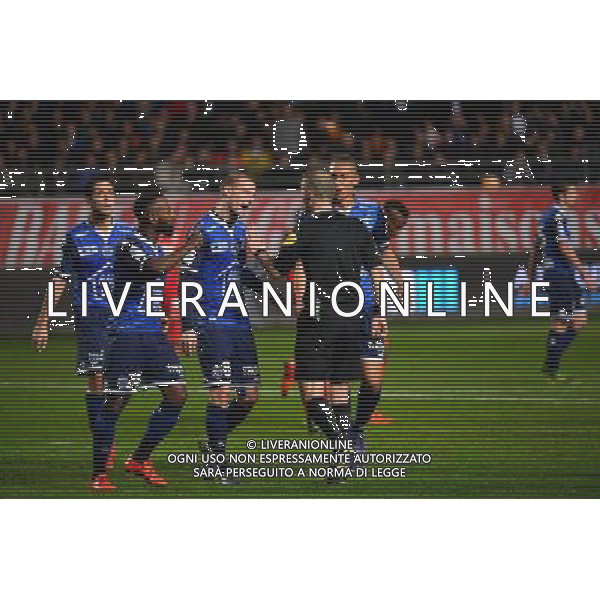 Lossemy KARABOUE / Stephane DARBION / Stephane JOCHEM - 31.10.2015 - Troyes / Lyon -12eme journee de Ligue 1 Photo: Dave Winter / Icon Sport /AGENZIA ALDO LIVERANI SAS - ITALY ONLY EDITORIAL USE ONLY