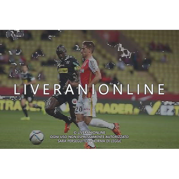 Mario Pasalic / Cheikh Ndoye - 01.11.2015 - Monaco / Angers - 12eme journee de Ligue1 Photo : Serge Haouzi / Icon Sport /AGENZIA ALDO LIVERANI SAS - ITALY ONLY EDITORIAL USE ONLY