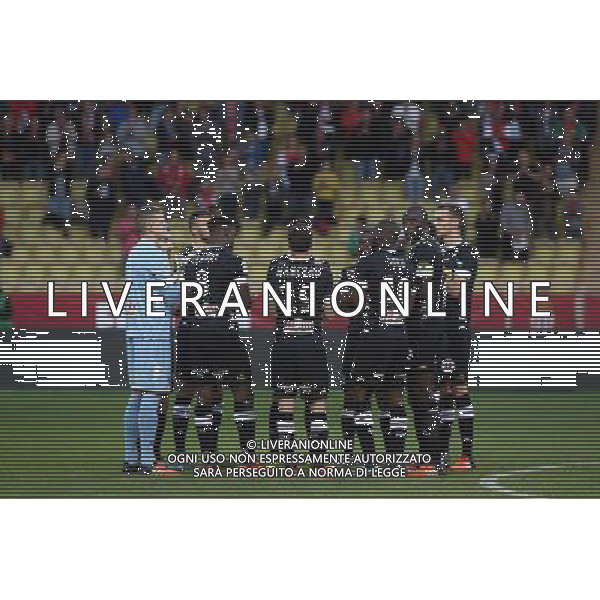 Minute silence Angers - 01.11.2015 - Monaco / Angers - 12eme journee de Ligue1 Photo : Serge Haouzi / Icon Sport /AGENZIA ALDO LIVERANI SAS - ITALY ONLY EDITORIAL USE ONLY