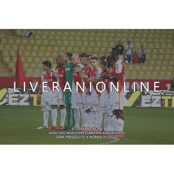Minute silence Monaco - 01.11.2015 - Monaco / Angers - 12eme journee de Ligue1 Photo : Serge Haouzi / Icon Sport /AGENZIA ALDO LIVERANI SAS - ITALY ONLY EDITORIAL USE ONLY