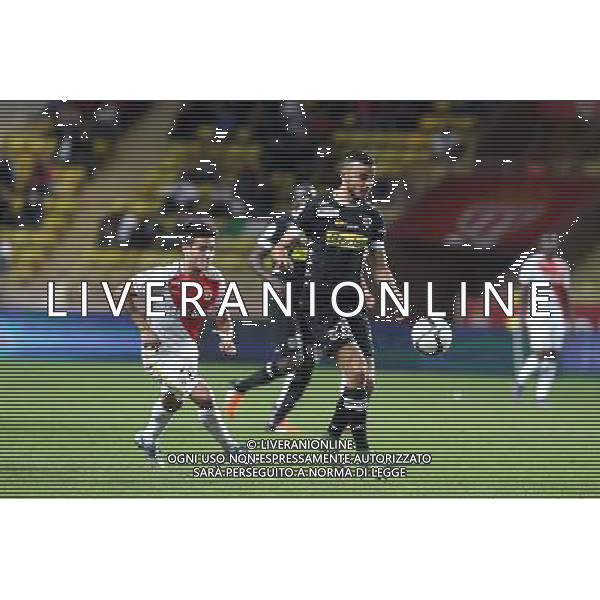 Marcos Lopes / Romain Saiss - 01.11.2015 - Monaco / Angers - 12eme journee de Ligue1 Photo : Serge Haouzi / Icon Sport /AGENZIA ALDO LIVERANI SAS - ITALY ONLY EDITORIAL USE ONLY