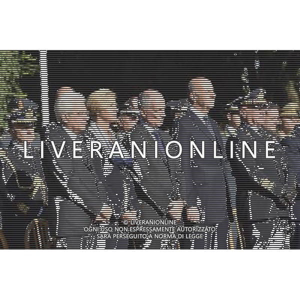 Omaggio ai defunti Commemorazione dei caduti militari al Cimitero del Verano Roma, 02 novembre 2015 nella foto Sergio Mattarella e Roberta Pinotti e Franco Gabrielli ©Corredati /AGENZIA ALDO LIVERANI SAS