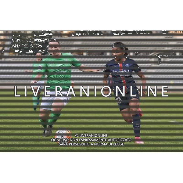 Charlotte Gauvin / Perle Morroni - 01.11.2015 - PSG / Saint Etienne - 8eme journee de D1 Feminine Photo : Anthony Dibon / Icon Sport /AGENZIA ALDO LIVERANI SAS - ITALY ONLY EDITORIAL USE ONLY
