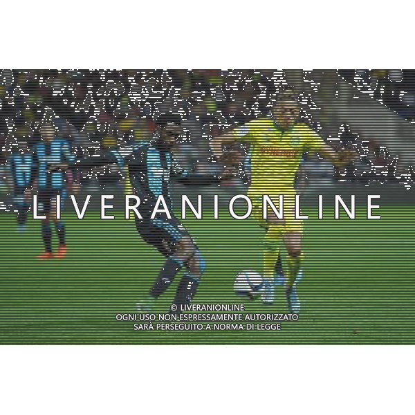 Yacine Bammou / Nicolas Nkoulou - 01.11.2015 - Nantes / Marseille - 12eme journee de Ligue 1 Photo : Andre Ferreira / Icon Sport /AGENZIA ALDO LIVERANI SAS - ITALY ONLY EDITORIAL USE ONLY