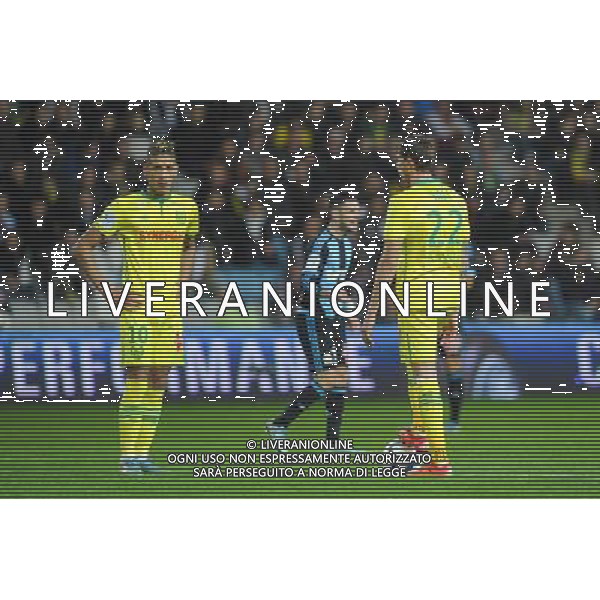 deception Nantes / Yacine Bammou / Emiliano Sala - 01.11.2015 - Nantes / Marseille - 12eme journee de Ligue 1 Photo : Andre Ferreira / Icon Sport /AGENZIA ALDO LIVERANI SAS - ITALY ONLY EDITORIAL USE ONLY