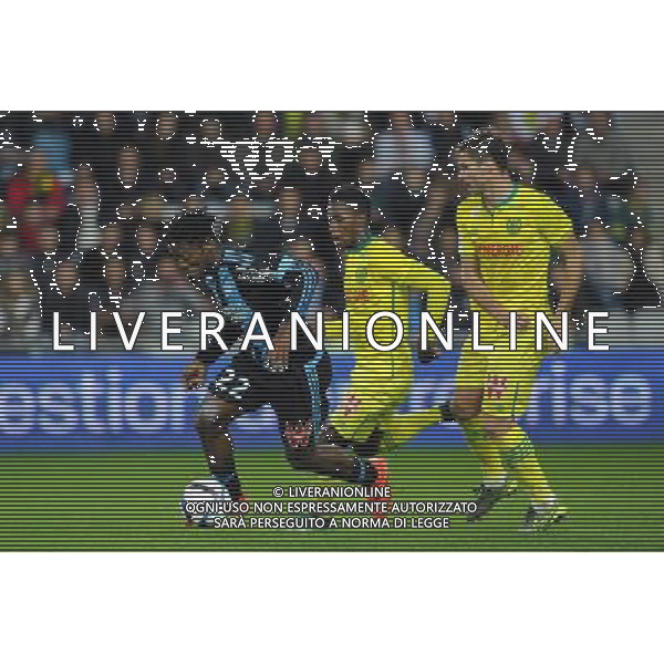 Michy Batshuayi / Birama Toure / Lorik Cana - 01.11.2015 - Nantes / Marseille - 12eme journee de Ligue 1 Photo : Andre Ferreira / Icon Sport /AGENZIA ALDO LIVERANI SAS - ITALY ONLY EDITORIAL USE ONLY