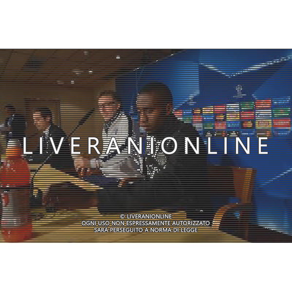 Blaise MATUIDI / Laurent BLANC - 02.11.2015 - Conference de presse avant Real Madrid / PSG Photo: WinterPress / Icon Sport AG ALDO LIVERANI SAS ONLY ITALY