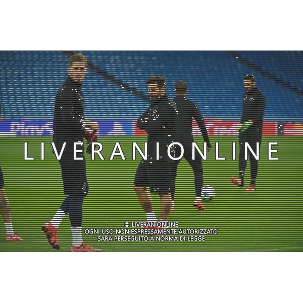 Ezequiel LAVEZZI / Kevin TRAPP - 02.11.2015 - Entrainement avant Real Madrid / PSG Photo: WinterPress / Icon Sport /AGENZIA ALDO LIVERANI SAS - italy only editorial use only