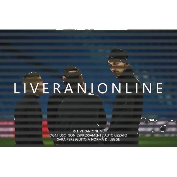 Zlatan IBRAHIMOVIC / Ezequiel LAVEZZI / Marco VERRATTI / Angel DI MARIA - 02.11.2015 - Entrainement avant Real Madrid / PSG Photo: WinterPress / Icon Sport /AGENZIA ALDO LIVERANI SAS - italy only editorial use only
