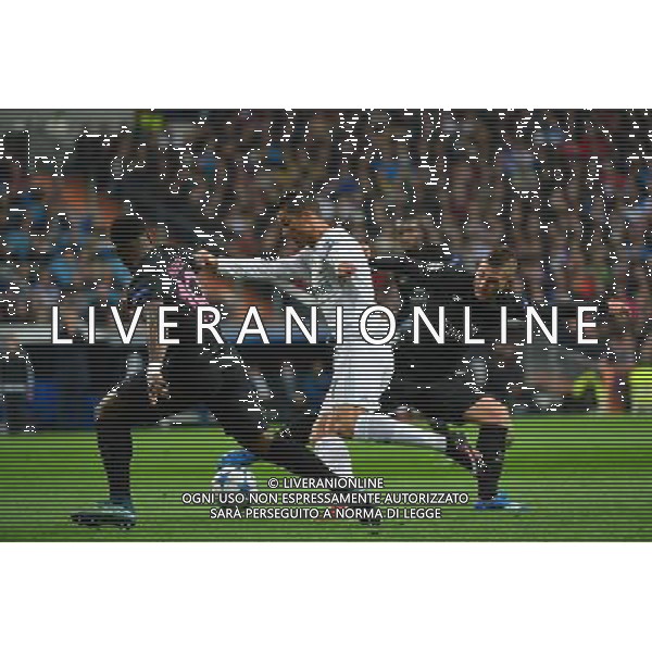 Cristiano RONALDO / Marco VERRATTI / Serge AURIER - 03.11.2015 - Real Madrid / PSG - Ligue des Champions Photo: Dave Winter / Icon Sport AG ALDO LIVERANI SAS ONLY ITALY