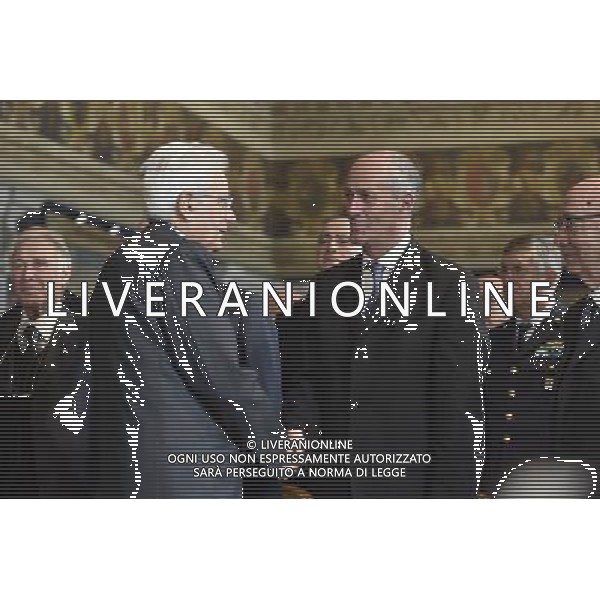 Cerimonia di consegna delle insegne dell\'Ordine Militare d\'Italia al Quirinale a Roma 04 novembre 2015 nella foto Sergio Mattarella, Franco Gabrielli ©Corradetti/Agenzia Aldo Liverani S.a.s.