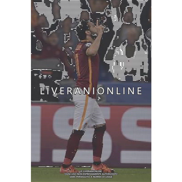 Roma - 04/11/2015 - Stadio Olimpico - Uefa Champions League 2015/2016 - Gruppo E - AS Roma vs Bayer Leverkusen - nella foto: esultanza dopo il gol di Mohamed Salah / Ph Fabrizio Corradetti - Ag. Aldo Liverani sas /Agenzia Aldo Liverani S.a.s.