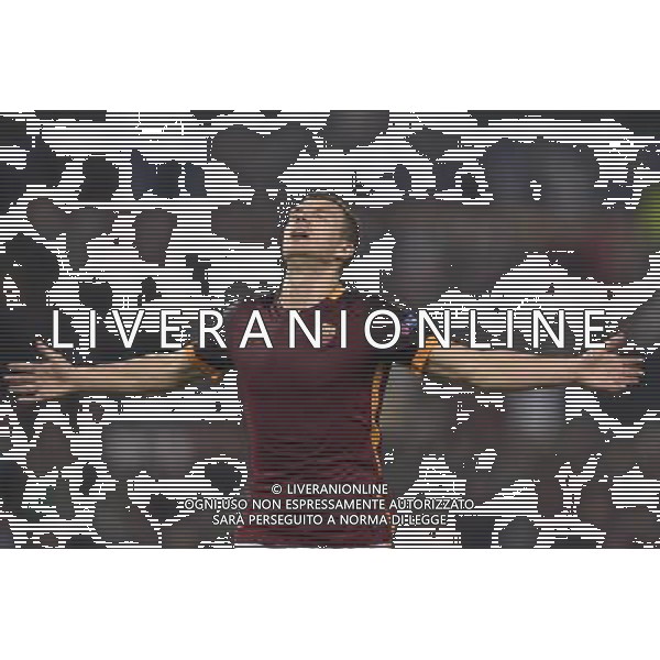 Roma - 04/11/2015 - Stadio Olimpico - Uefa Champions League 2015/2016 - Gruppo E - AS Roma vs Bayer Leverkusen - nella foto: esultanza dopo il gol di Edin Dzeko del 2-0 / Ph Fabrizio Corradetti - Ag. Aldo Liverani sas /Agenzia Aldo Liverani S.a.s.