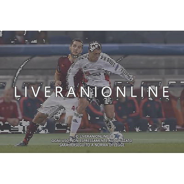 Roma - 04/11/2015 - Stadio Olimpico - Uefa Champions League 2015/2016 - Gruppo E - AS Roma vs Bayer Leverkusen - nella foto: Javier Hernandez e Kostas Manolas / Ph Fabrizio Corradetti - Ag. Aldo Liverani sas /Agenzia Aldo Liverani S.a.s.