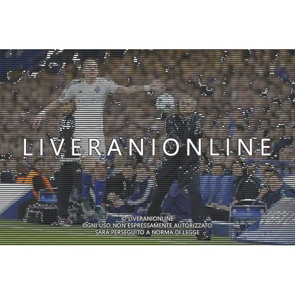 Chelsea manager JosŽ Mourinho tries and fails to catch the ball on the sidelines Photographer Craig Mercer/CameraSport Football - UEFA Champions League Group G - Chelsea v Dynamo Kiev - Wednesday 4th November 2015 - Stamford Bridge - London - © CameraSport - 43 Linden Ave. Countesthorpe. Leicester. England. LE8 5PG - Tel: +44 (0) 116 277 4147 - admin@camerasport.com - www.camerasport.com /Agenzia Aldo Liverani S.a.s. - ITALY ONLY EDITORIAL USE ONLY