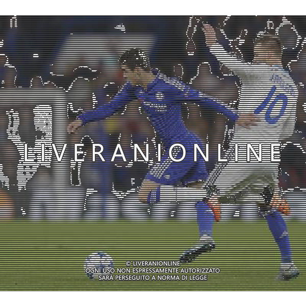 Chelsea\'s Oscar is fouled by Dynamo Kyiv\'s Andriy Yarmolenko Photographer Craig Mercer/CameraSport Football - UEFA Champions League Group G - Chelsea v Dynamo Kiev - Wednesday 4th November 2015 - Stamford Bridge - London - Â© CameraSport - 43 Linden Ave. Countesthorpe. Leicester. England. LE8 5PG - Tel: +44 (0) 116 277 4147 - admin@camerasport.com - www.camerasport.com /Agenzia Aldo Liverani S.a.s. - ITALY ONLY EDITORIAL USE ONLY