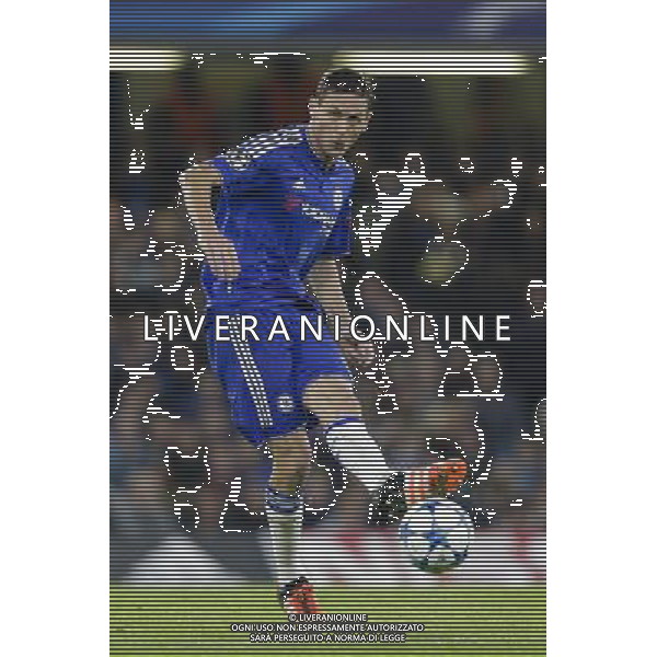 Chelsea\'s Nemanja Matic in action during todays match Photographer Craig Mercer/CameraSport Football - UEFA Champions League Group G - Chelsea v Dynamo Kiev - Wednesday 4th November 2015 - Stamford Bridge - London - Â© CameraSport - 43 Linden Ave. Countesthorpe. Leicester. England. LE8 5PG - Tel: +44 (0) 116 277 4147 - admin@camerasport.com - www.camerasport.com /Agenzia Aldo Liverani S.a.s. - ITALY ONLY EDITORIAL USE ONLY