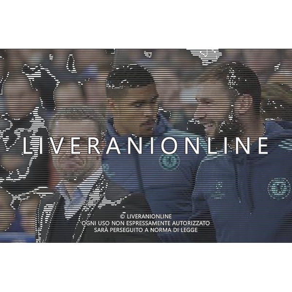 Dynamo Kyiv manager Serhiy Rebrov exchanges pleasantries with Chelsea\'s Branislav Ivanovic before the game Photographer Craig Mercer/CameraSport Football - UEFA Champions League Group G - Chelsea v Dynamo Kiev - Wednesday 4th November 2015 - Stamford Bridge - London - Â© CameraSport - 43 Linden Ave. Countesthorpe. Leicester. England. LE8 5PG - Tel: +44 (0) 116 277 4147 - admin@camerasport.com - www.camerasport.com /Agenzia Aldo Liverani S.a.s. - ITALY ONLY EDITORIAL USE ONLY