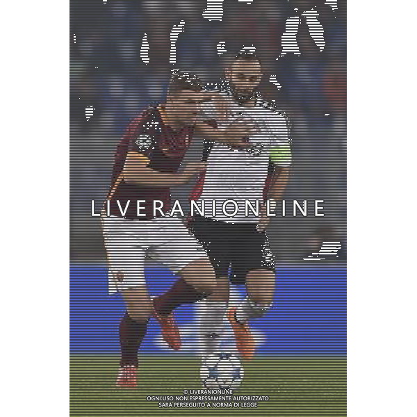 Roma - 04/11/2015 - Stadio Olimpico - Uefa Champions League 2015/2016 - Gruppo E - AS Roma vs Bayer Leverkusen - nella foto: Edin Dzeko e Omer Toprak / Ph Fabrizio Corradetti - Ag. Aldo Liverani sas